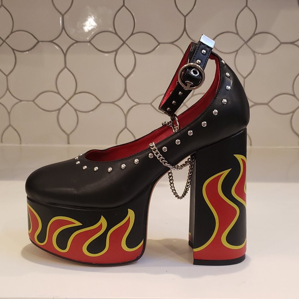 Desire Fire Platform Heels by LAMODA - Picture 5 of 12